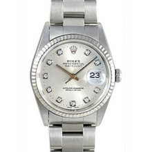 Men's Rolex Datejust Watch 16234 Custom Diamonds