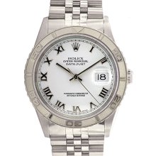 Men's Rolex Turnograph Steel & White Gold Watch 16264