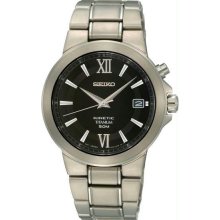 Men's Sapphire Titanium Kinetic Black Dial