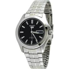 Men's Seiko 5 Automatic Black Dial Link