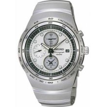 Men's Stainless Steel Alarm Chronograph Silver Tone