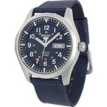 Men's Stainless Steel Case Automatic Blue Dial Nylon