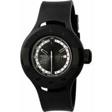 Men's Stainless Steel Case Quartz S1 Rally Black Tone Dial Rubber