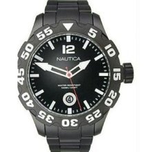 Men's Stainless Steel Case and Bracelet Black Dial Date