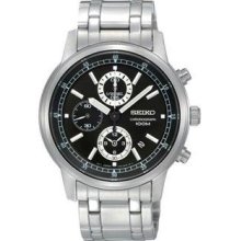 Men's Stainless Steel Chronograph Black