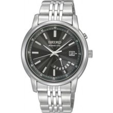 Men's Stainless Steel Kinetic Gray Dial Day and Date