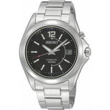 Men's Stainless Steel Kinetic Black Dial Power