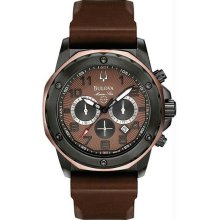 Men's Stainless Steel Marine Star Chronograph Brown Dial