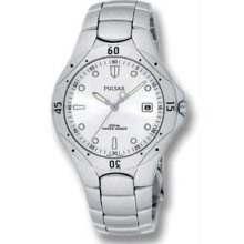 Men's Stainless Steel Sport Watch White