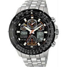 Men's Titanium Skyhawk AT Multi-Band Atomic Eco-Drive Flight Chronogra