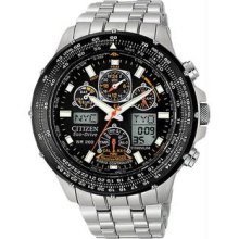 Men's Titanium Skyhawk AT Multi-Band Atomic Eco-Drive Flight