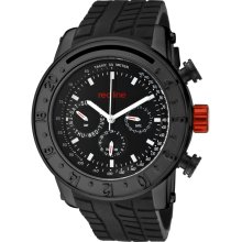 Men's Tread Black Dial Black IP SS Case Black Silicon