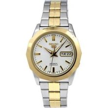 Men's Two Tone Seiko 5 Automatic Silver