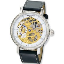 Men's, Two-tone Skeleton Dial Watch by Charles Hubert