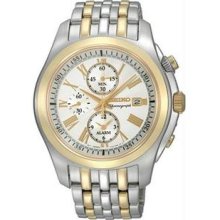 Men's Two Tone Stainless Steel Alarm Chronograph Roman