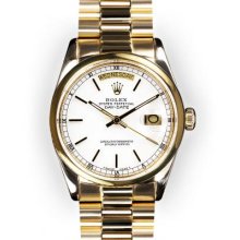 Men's White Stick Dial Rolex Day Date President (1188)