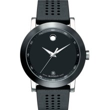 Movado 'Museum' Rubber Strap Watch