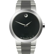 Movado Vertido Black PVD and Stainless Steel Mens Watch 0606373