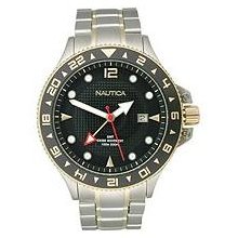 Nautica Greenwich Mean Time Two-tone Bracelet Men's Watch #N24520G