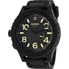 Nixon Men's Simplify Black Dial Black Rubber