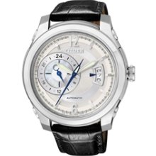 NP3010-00A - Citizen Luxury Automatic Meccanico Mechanical Sapphire Leather Gents Watch