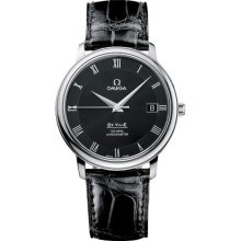 Omega Men's De Ville Black Dial Watch 4875.50.01