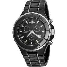 Oniss Paris Men's On8015-m Blk Swiss Chronograph Ceramic Watch