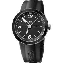 Oris 73576514174RS Watch Day Date Mens - Black Dial Stainless Steel Case Automatic Movement