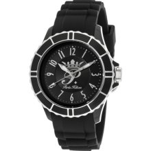 Paris Hilton Women's Flirt Black Dial Black Silicone