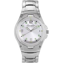 Personalized Men's Silver Tone Bracelet Watch