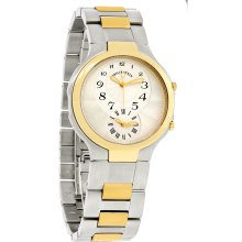 Philip Stein Signature Large Mens Silver Dual Time Quartz Watch 7TT-TS-SSTT