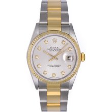 Rolex Datejust Men's 2-Tone Diamond Watch 16233