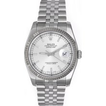 Rolex Datejust Men's Steel Watch with Silver Dial 116234