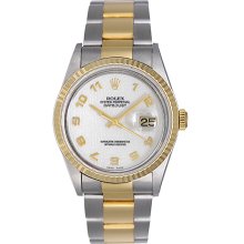 Rolex Datejust Men's Steel Watch 16233 Cream Jubilee Dial