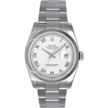 Rolex Datejust Men's Steel Watch with Smooth Bezel 116200