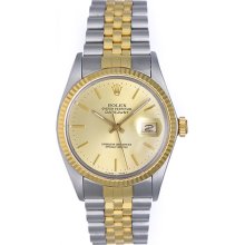 Rolex Datejust Steel & Gold 2-Tone Men's Watch 16013