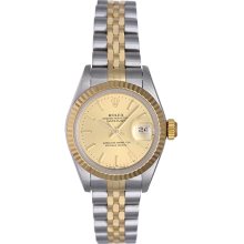 Rolex Ladies Datejust 2-Tone Watch 69173Champagne Dial