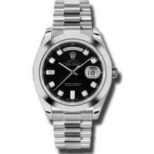 Rolex Platinum President 41mm Day-Date II 218206 BKCAP men's watch