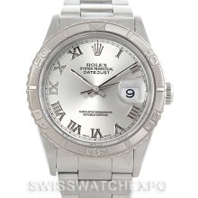 Rolex Turnograph Steel and 18k White Gold Watch 16264