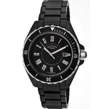 Rotary Men's Black Dial Black Ceramic