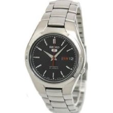 Seiko 5 Black Dial Stainless Steel Mens Watch Snk607 Casual Wristwatch Fast