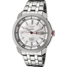Seiko 5 Silver Dial Automatic Stainless Steel Automatic Mens Watch SNZH61