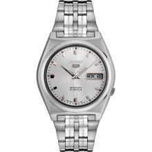 Seiko Men's Automatic Silver Grid Dial Stainless Steel