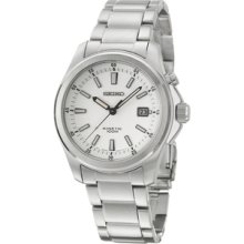 Seiko Men's Kinetic White Dial Stainless Steel