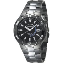 Seiko Men's SKA443 Kinetic Black Ion Finish Watch