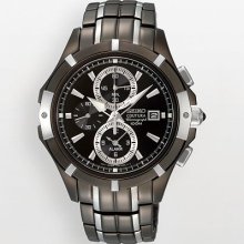 Seiko Men's SNAE57 Two-Tone Stainless-Steel Quartz Watch with Black Dial