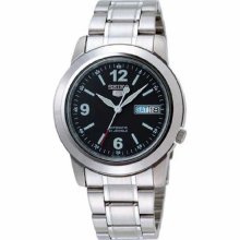 Seiko Men's SNKE63K Silver Stainless-Steel Automatic Watch with Black