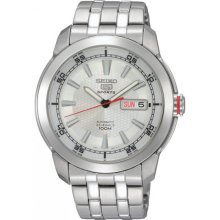 Seiko Men's Stainless Steel Seiko 5 Sports Automatic Silver Dial SNZH61