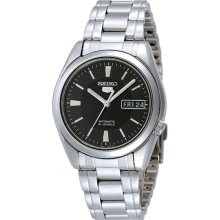 Seiko Men's Stainless Steel Seiko 5 Automatic Black Dial SNKA41