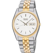 Seiko Men's Two Tone Dress Silver Tone Dial SGF204